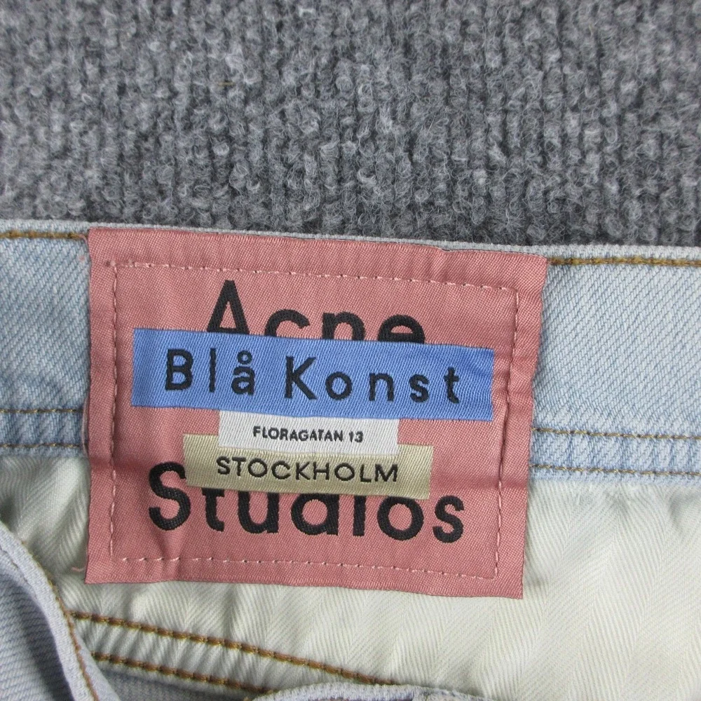 Acne Studios North Lt Blue Jeans Mens 32x28 Light Wash Slim Straight Stretch